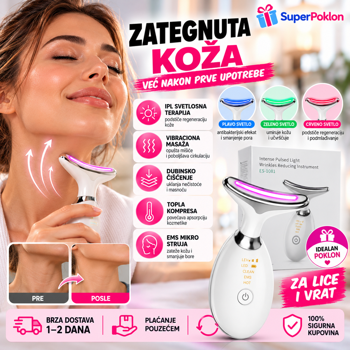 Nega vrata uređajem ES-1081 kod kuće