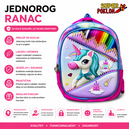 Jednorog Ranac za Devojčice