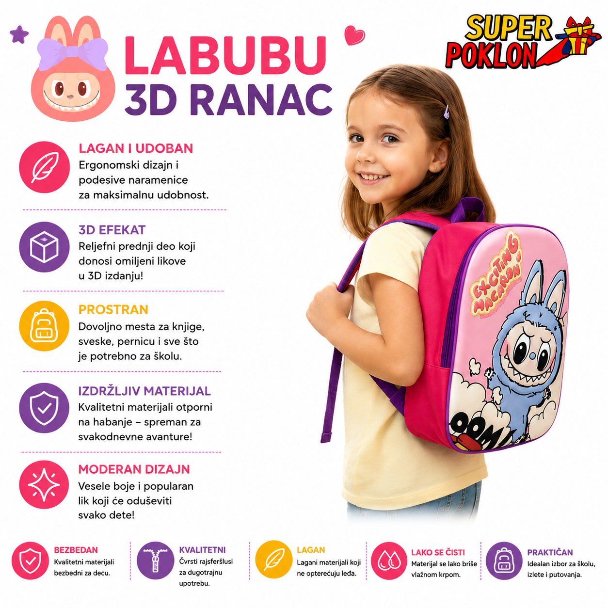 3D Labubu-Ranac za Vrtić💫🎀