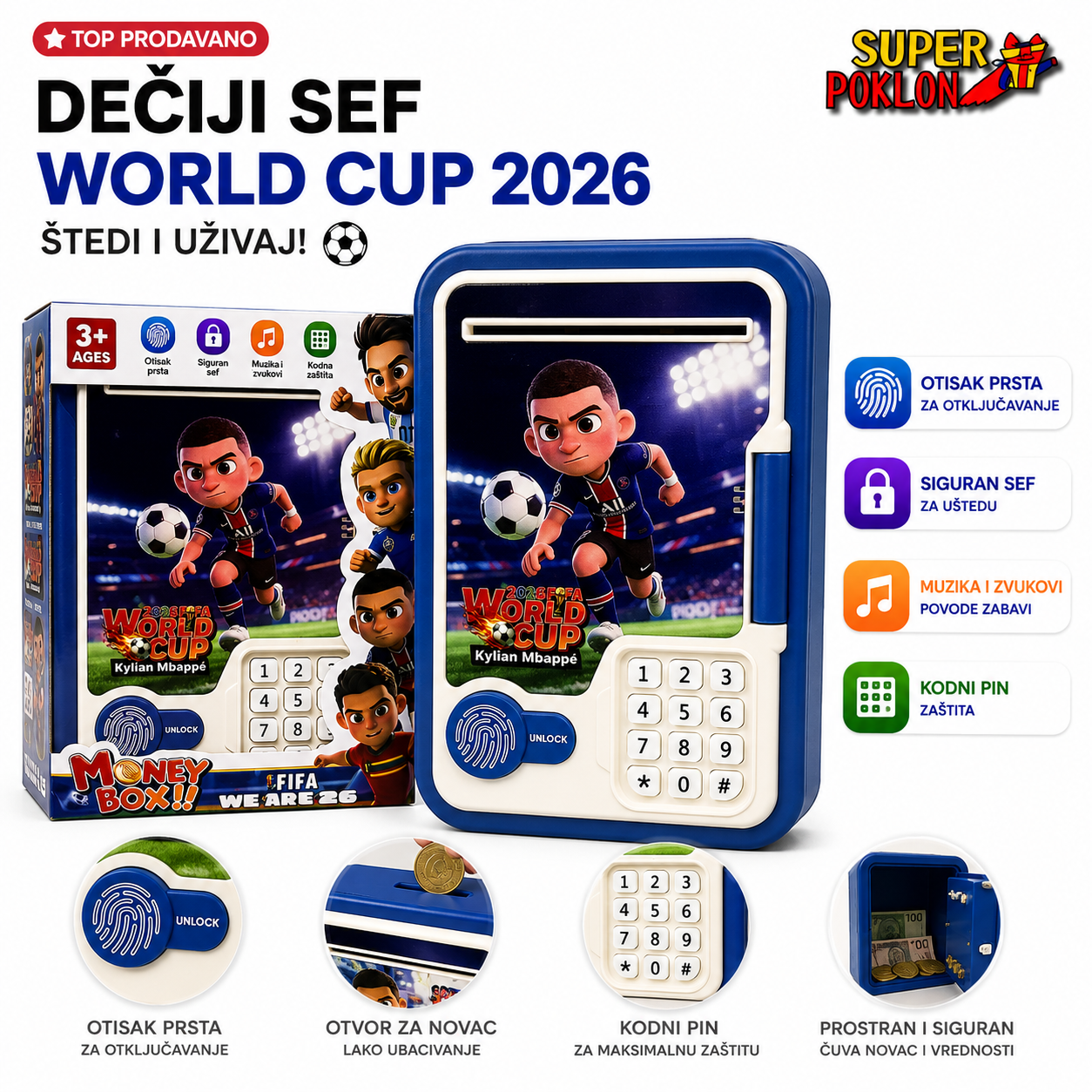 Dečiji Sef Kasica World Cup 2026 - Zabavna Štednja 💰💰