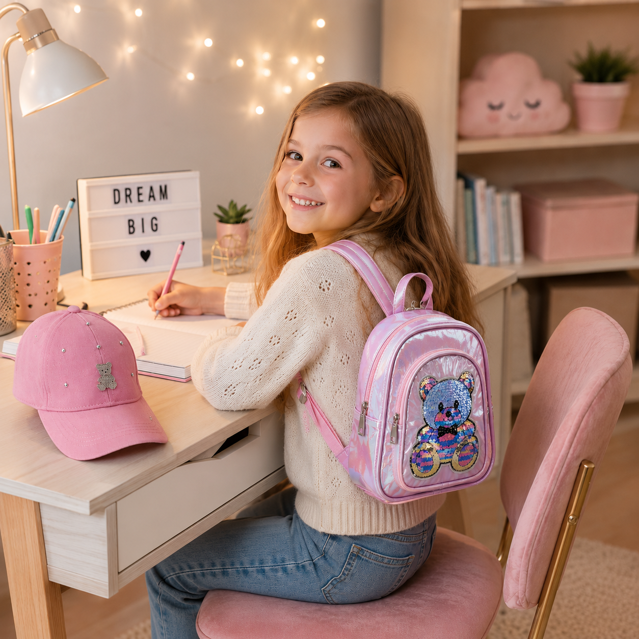 Meda Set 2u1 – Torba sa Šljokicama + Kačket