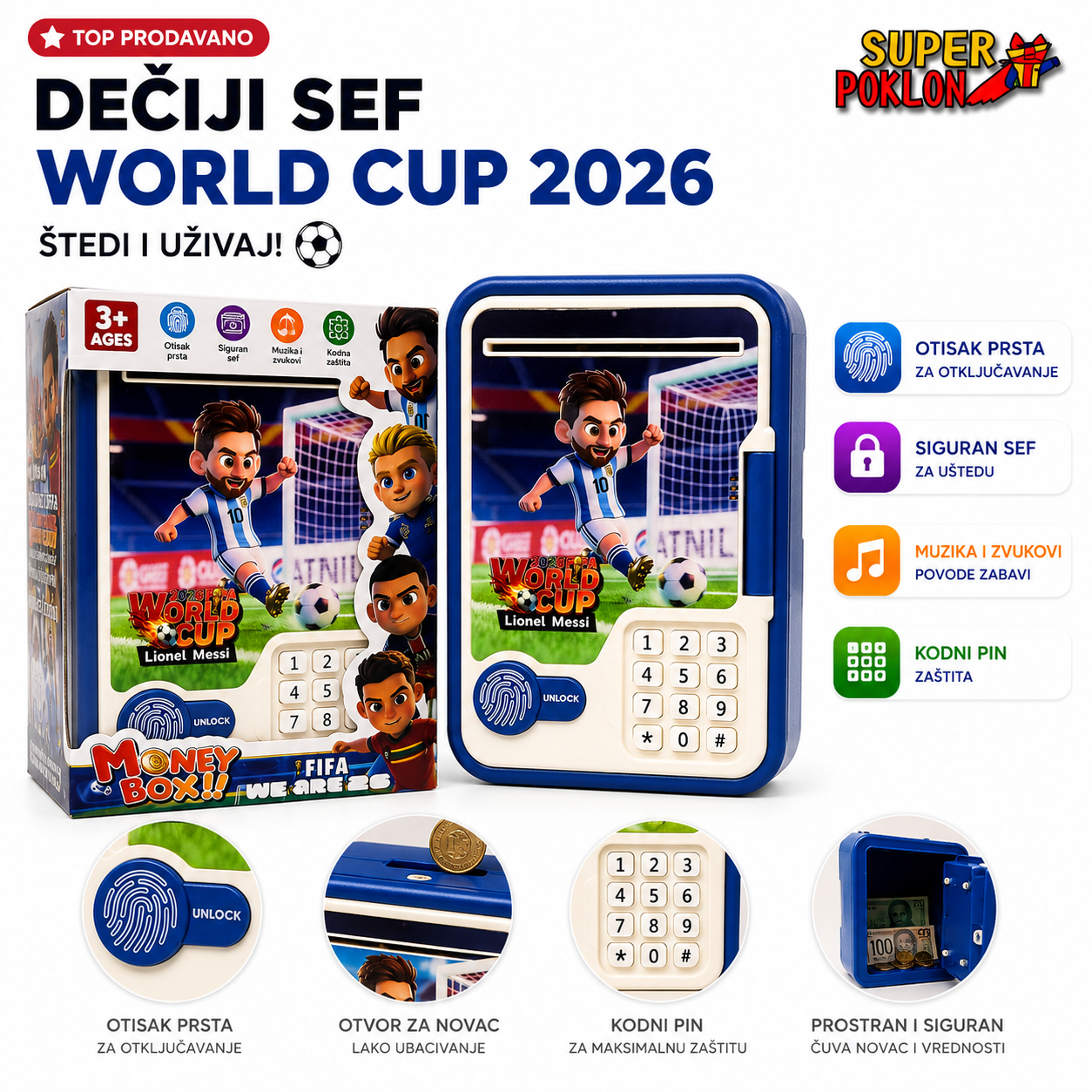 Dečiji Sef Kasica World Cup 2026 - Zabavna Štednja 💰💰