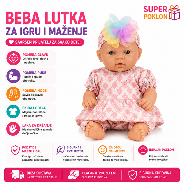 Beba Lutka Teddy