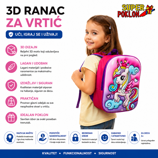 3D Ranac – Magija Jednoroga!🦄🌈