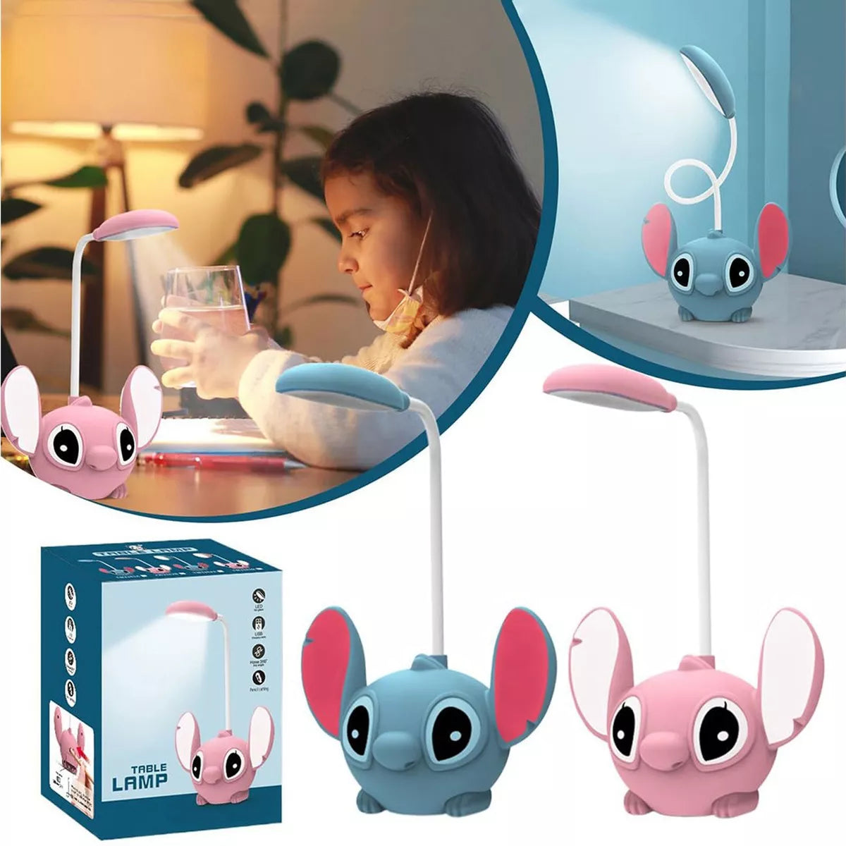 Dečija Stona Lampa - Stitch ! 🧸💡